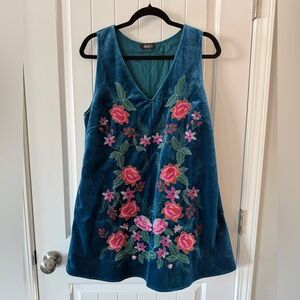 GiGiO USA Embroidered Velvet Tank Dress / Tunic